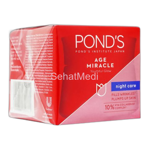 Pond's Age Miracle Wrinkle Corrector Night Cream, 50ml Jar, Thai
