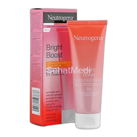 Neutrogena Bright Boost Hydrating Face Fluid For All Skin Types, SPF30, 50ml