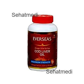 Everseas Cod Liver Oil Softgels (1 Bottle = 30 Softgels)