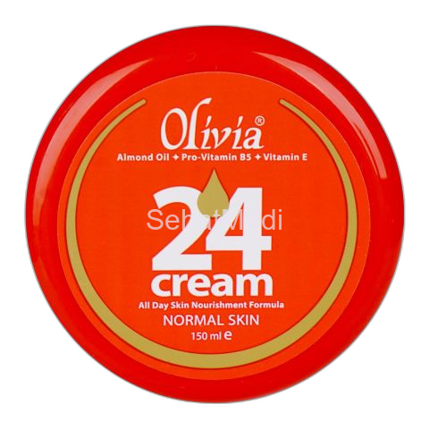 Olivia 24 Cream with Almond Oil, Pro-Vitamin B5 & Vitamine E, For Normal Skin, 150ml