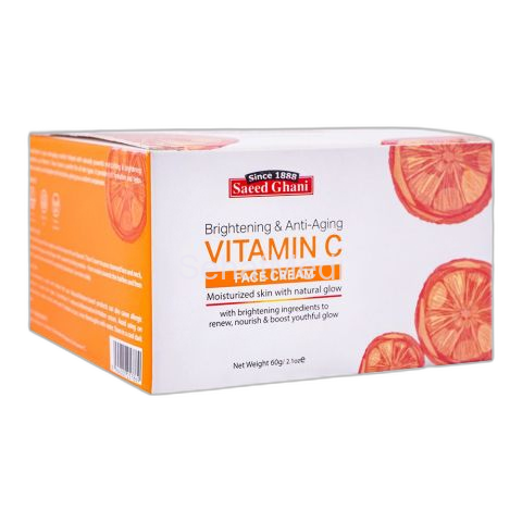 Saeed Ghani Vitamin C Brightening & Anti-Aging Face Cream, 60gm