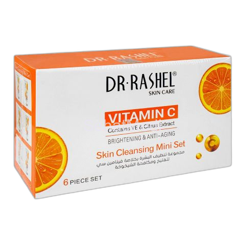 Dr. Rashel Vitamin C Brightening & Anti Aging Skin Care Mini Set, 6-Pack