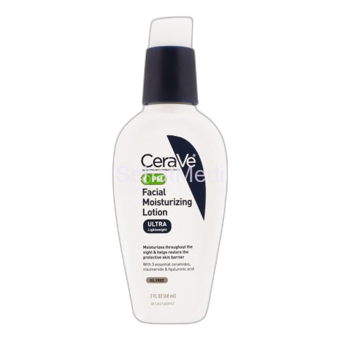 CeraVe PM Ultra Lightweight Facial Moisturizing Lotion, 60ml