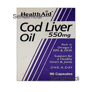 Healthaid Cod Liver Oil Capsules 550Mg (1 Box = 90 Capsules)