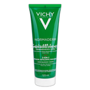 Vichy Normaderm 3-In-1 Cleanser (Scrub+Cleanser+Mask), For Oily Acne-Prone Skin, 125ml