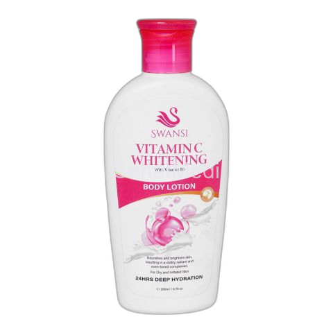 Swansi Vitamin C Whitening 24 Hours Deep Hydration Body Lotion, 200ml