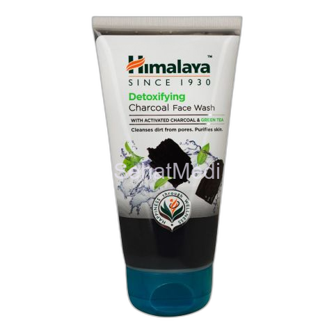 Himalaya Detoxifying Charcoal & Green Tea Face Wash, Cleanses Pores & Purifies Skin, 150ml