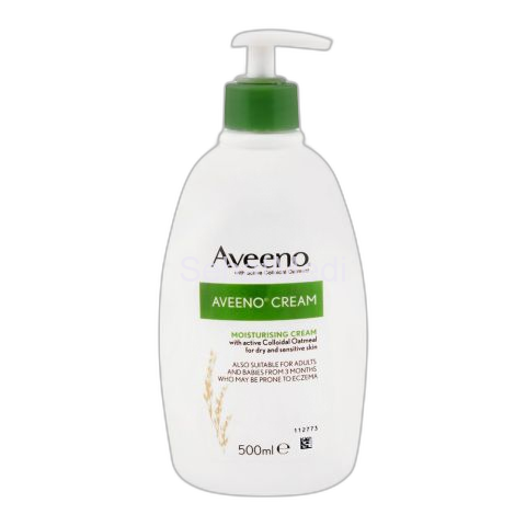 Aveeno Moisturising Cream, With Active Colloidol Oatmeal, For Dry & Sensitive Skin, 500ml