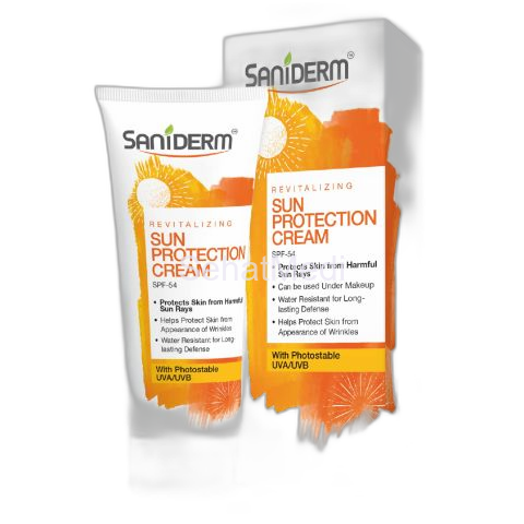 Saniderm Revitalizing SPF 54 Sun Protection Cream, With Photostable UVA/UVB, 50g