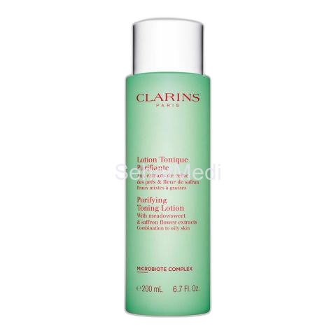 Clarins Paris Purifying Toning Lotion, With Meadowsweet & Saffron Flower Extracts, Combination To Oily Skin, 200ml