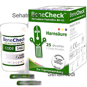 Benecheck Uric Acid Test Strips (Box = 25 Strips )