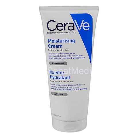 CeraVe Fragrance Free Moisturizing Cream, Dry To Very Dry Skin, 177ml