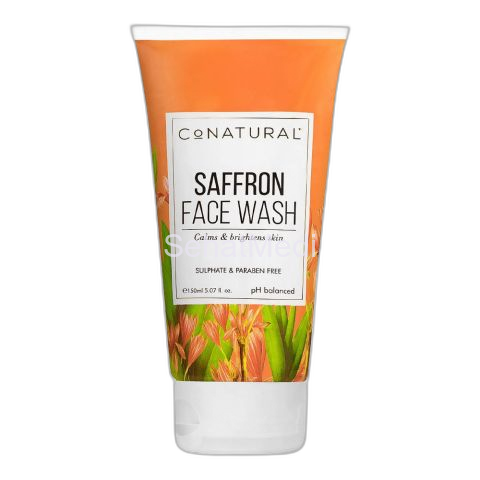 CoNatural Saffron Face Wash, Calms & Brightens Skin, 150ml