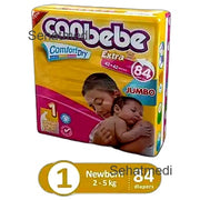 Canbebe Baby Diapers New Born Size 1 84Pcs