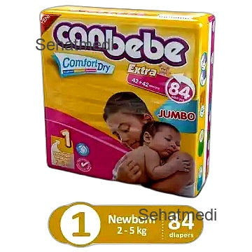 Canbebe Baby Diapers New Born Size 1 84Pcs