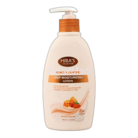 Hiba's Collection Honey & Almond Deep Moisturizing Lotion, Normal To Dry Skin, 300ml