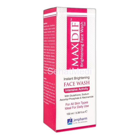 Jen Pharm Maxdif Brightening Face Wash Gel, For All Skin Types, 100ml