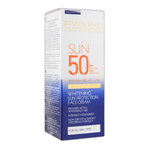 Eveline Sun Whitening Sun Protection Face Cream, SPF 50, All Skin Types, 50ml