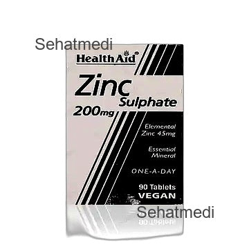 Healthaid Zinc Sulphate Tablets 200Mg (1 Box = 90 Tablets)