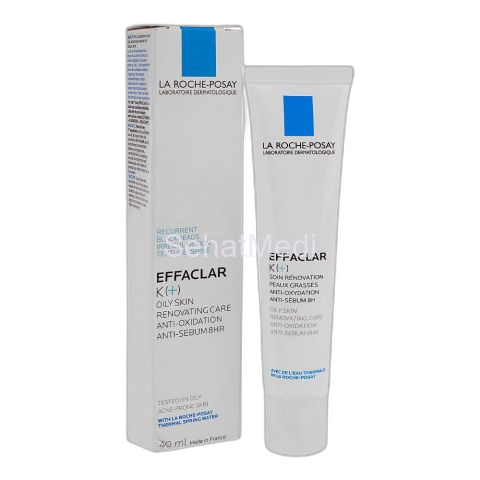 La Roche-Posay Effaclar K(+) Moisturizer For Blackheads and Uneven Skin Texture, For Oily Skin, 40ml