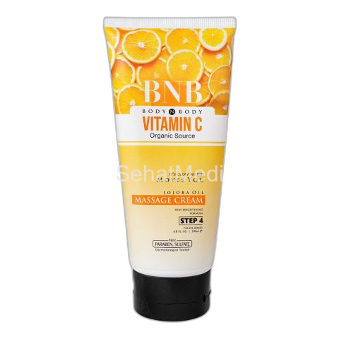 BNB Organic Source Vitamin C Massage Cream, 200ml