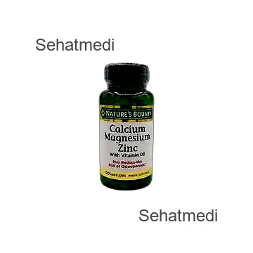 Natures Bounty Calcium Magnesium Zinc Caplets (1 Bottle = 100 Capsules)