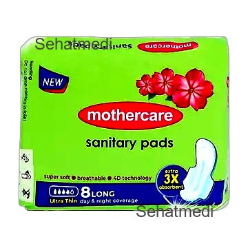 Mothercare Ultra Thin Long Sanitary Pads 8Pcs