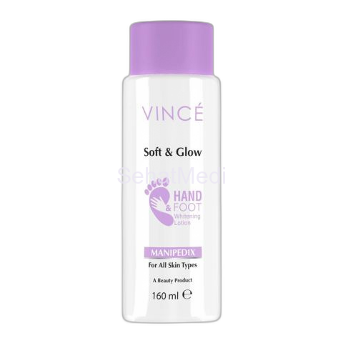 Vince Soft & Glow Manipedix Hand & Foot Whitening Lotion, All Skin Types, 160ml