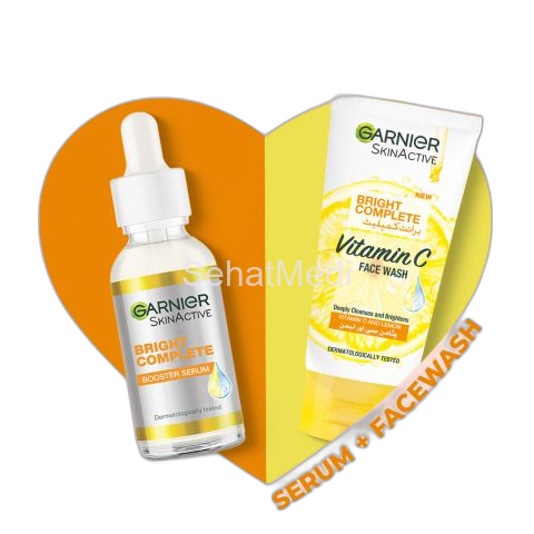 Garnier Brightening Set - Vitamin C Serum 30ml + Facewash 100ml