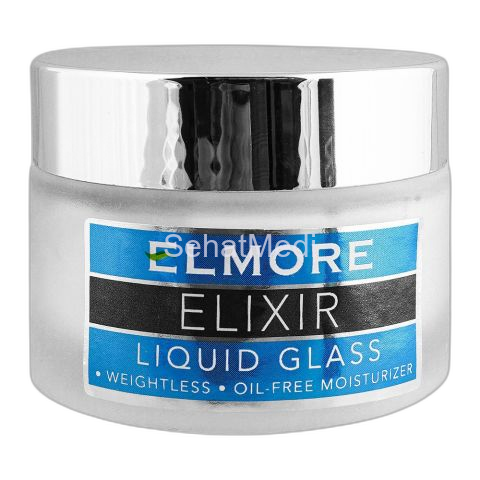 Elmore Elixir Liquid Glass Weightless Oil-Free Moisturizer, Fragrance Free, Sans Perfume, 50ml