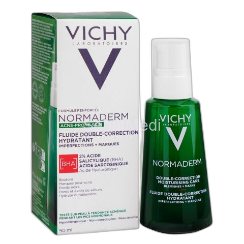 Vichy Normaderm Phytosolution Double-correction Moisturizer, For Oily Acne-Prone Skin, 50ml