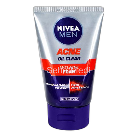 Nivea Men Acne Oil Clear Anti Acne Foam Face Wash, For All Skin Types, 100g