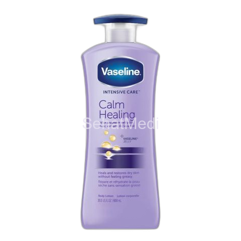 Vaseline Intensive Care Calm Healing With Lavender Extract Body Lotion Pump, For Dry Skin, 600ml