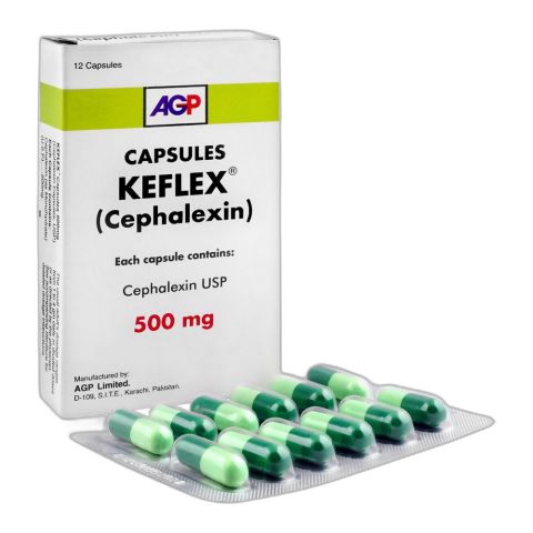AGP Pharma Keflex Capsule, 500mg, 12-Pack