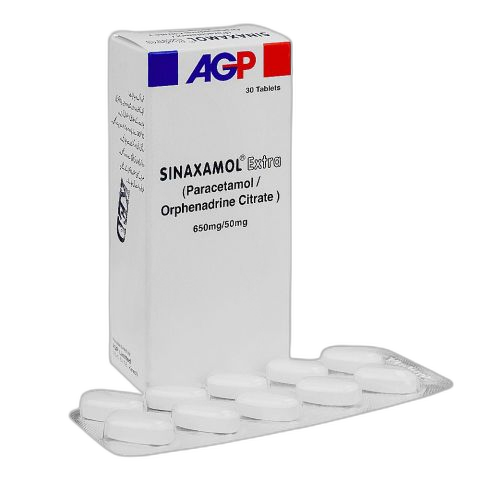 AGP Pharma Sinaxamol Extra Tablet, 650mg/50mg, 30-Pack