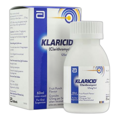 Abbott Klaricid Oral Suspension, 125mg/60ml