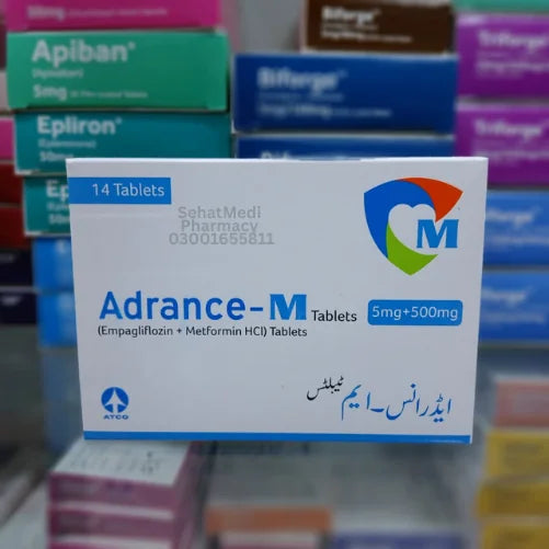 Adrance-M 5mg/500mg tablets
