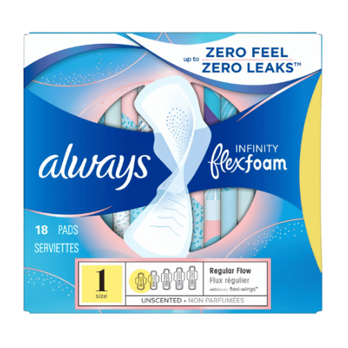 Always Infinity Size 1 Regular Pads with Wings