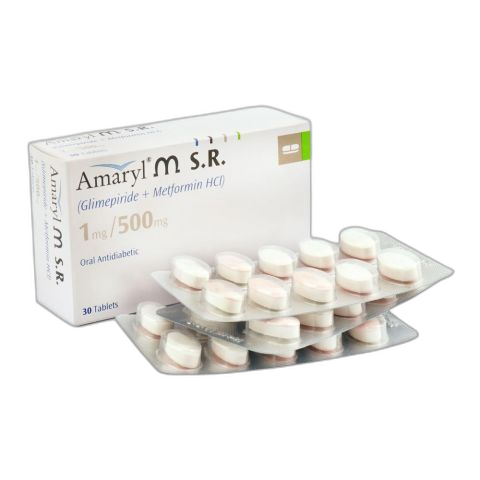 Amaryl-M S.R Tablet, 1mg/500mg, 30-Pack