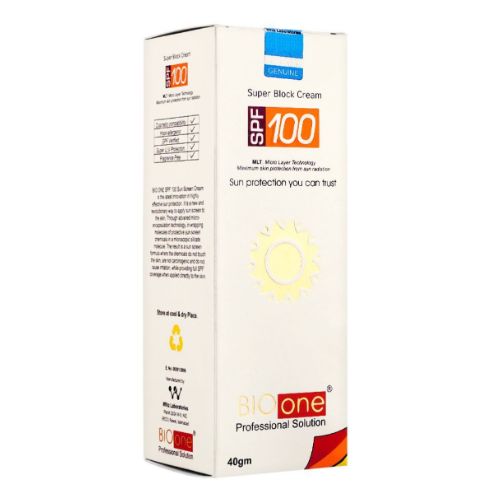 Bio one SPF 100 Super Block Cream 40g