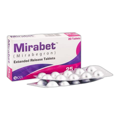 CCL Pharmaceuticals Mirabet Tablet, 25mg, 20-Pack