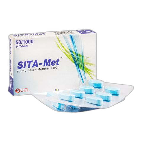 CCL Pharmaceuticals Sita-Met Tablet, 50/1000mg, 14-Pack