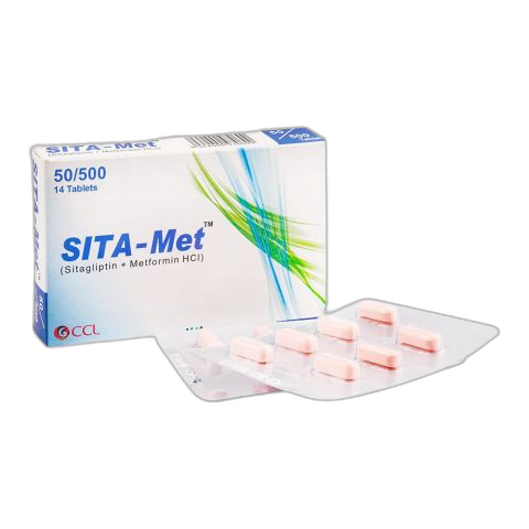 CCL Pharmaceuticals Sita-Met Tablet, 50/500mg, 14-Pack