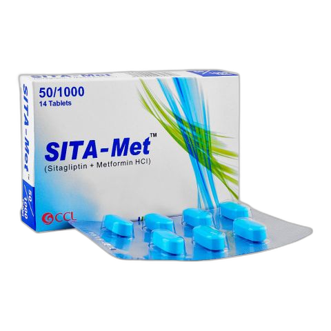 CCL Pharmaceuticals Sita Met Tablet, 50mg+1000mg, 14-Pack