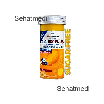 Cac-1000 Plus Effervescent Mango Flavor Tablets (1 Bottle = 10 Tablets)