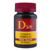 Captek Healthcare Dsoft Vitamin D3 1000 I.U, 30-Pack Softgels