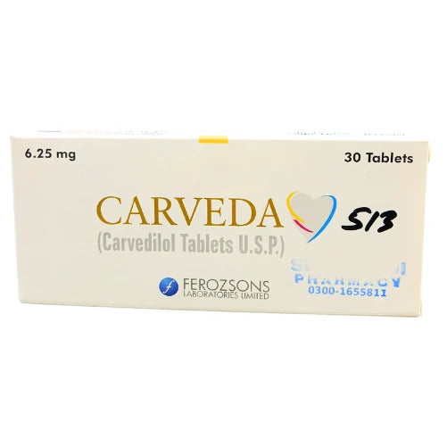 Carveda Tablets 6.25 Mg