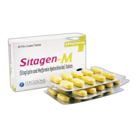 Ferozsons Laboratories Sitagen-M Tablet, 50mg/500mg, 30-Pack