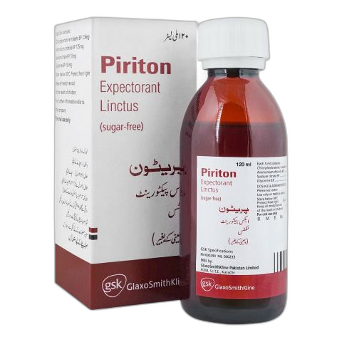 GSK Piriton Expectorant Linctus, Sugar-Free, 120ml