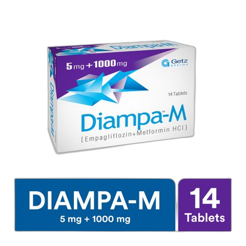 Getz Pharma Diampa-M Tablet, 5mg + 1000mg, 14-Pack
